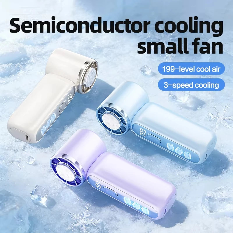 Ventilateur portable Lenovo 3000mAh 199 Speed avec refroidissement semi-conducteur ICE 360 ° Mini-refroidisseur d'air personnel USB rechargeable Turbo