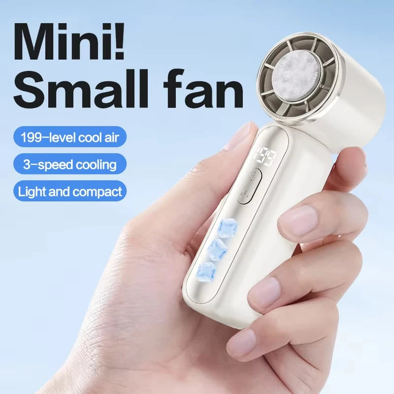 Ventilateur portable Lenovo 3000mAh 199 Speed avec refroidissement semi-conducteur ICE 360 ° Mini-refroidisseur d'air personnel USB rechargeable Turbo