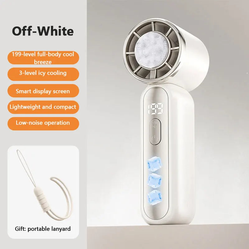 Ventilateur portable Lenovo 3000mAh 199 Speed avec refroidissement semi-conducteur ICE 360 ° Mini-refroidisseur d'air personnel USB rechargeable Turbo